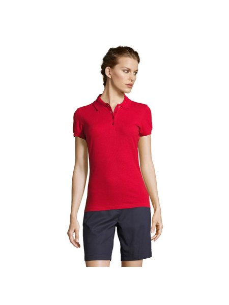 PEOPLE DAMEN POLO mit Ihrem Logo 210g