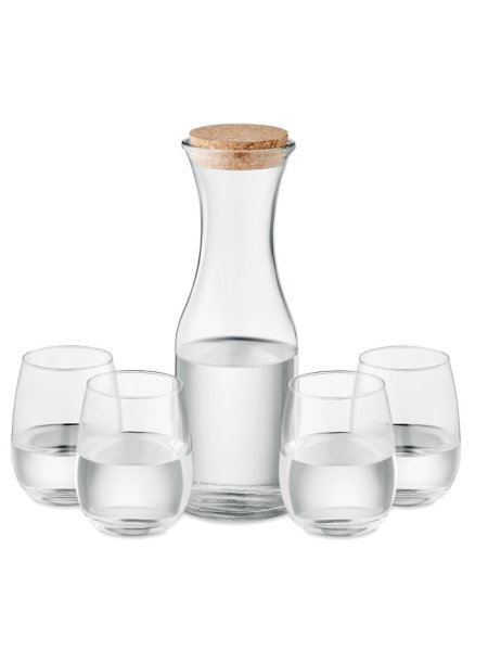 Set aus recyceltem Glas