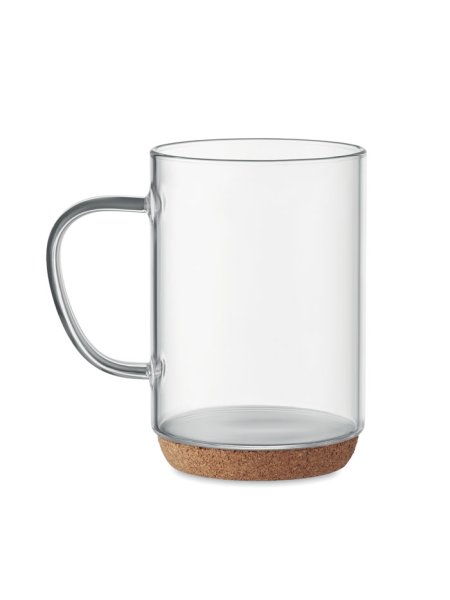 Glasbecher mit Kork 400ml